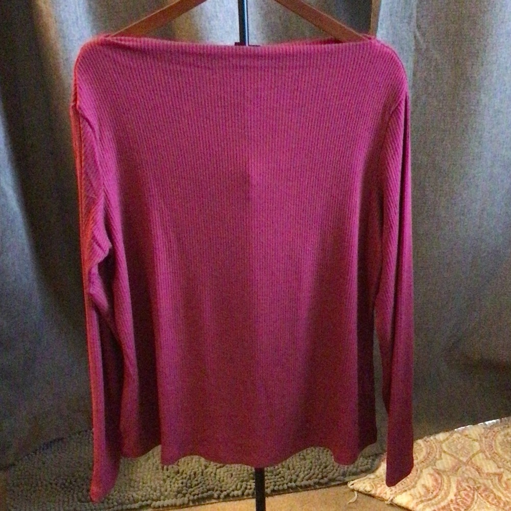 Banana Republic Women's Long Sleeve Magenta Top